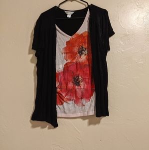 Black and white shirt